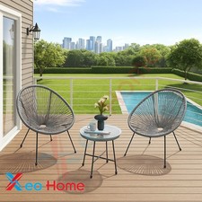 Egg Chairs Set of 2 Rattan