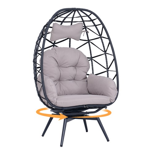 360 swivel rattan egg chair - 360°,
